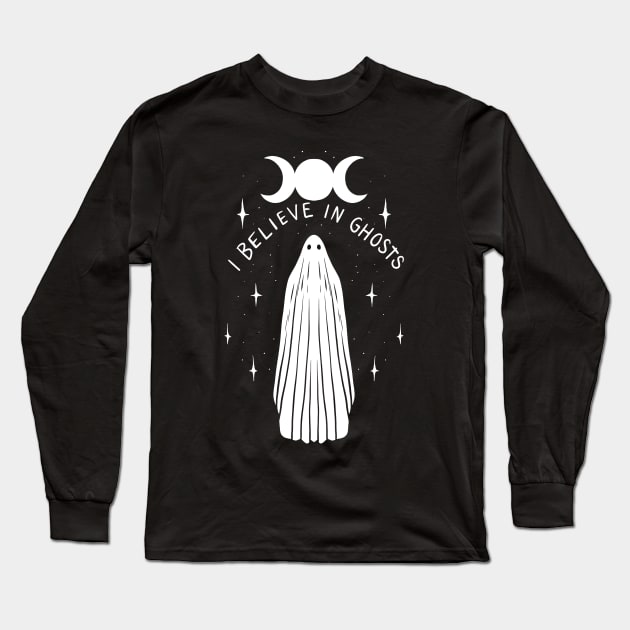 I Believe In Ghosts Long Sleeve T-Shirt by TeeAbe